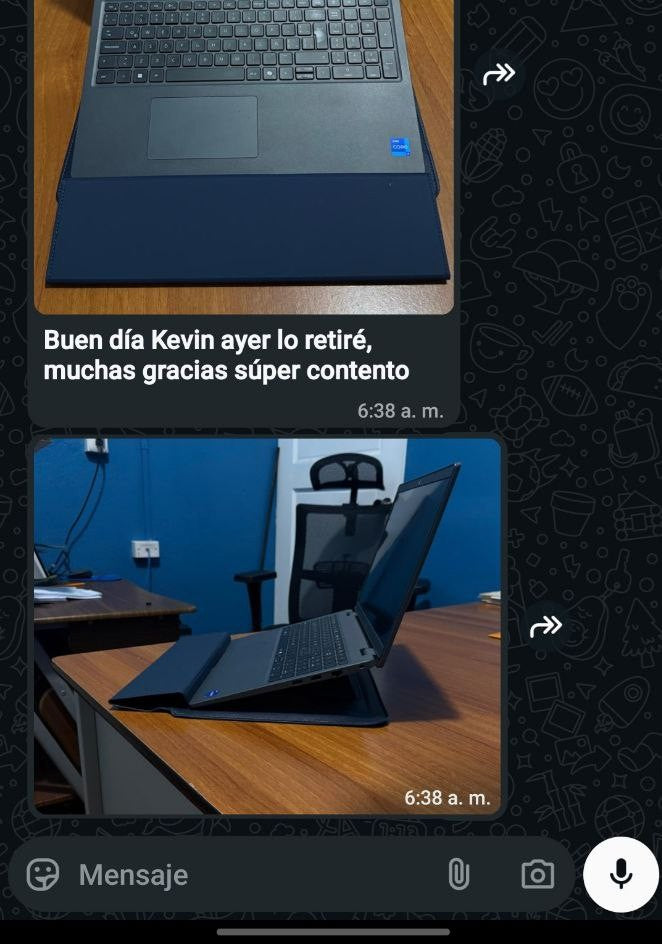 Mensaje de cliente satisfecho